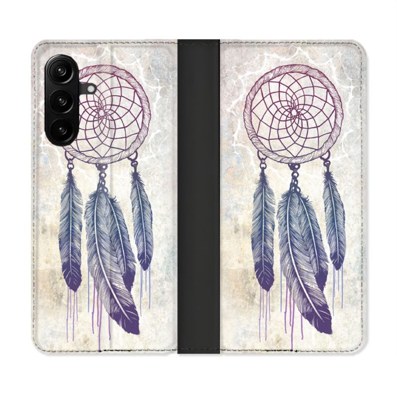 Housse Cuir Portefeuille Pour Samsung Galaxy A27 5G Zen Attrape Reve Blanc