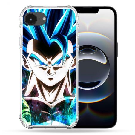 Coque Magnétique Compatible Magsafe Pour Iphone 16e Manga Dragon Ball Gogeta Visage