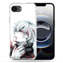 Coque Magnétique Compatible Magsafe Pour Iphone 16e Manga Tokyo Ghoul Kaneki Blanc