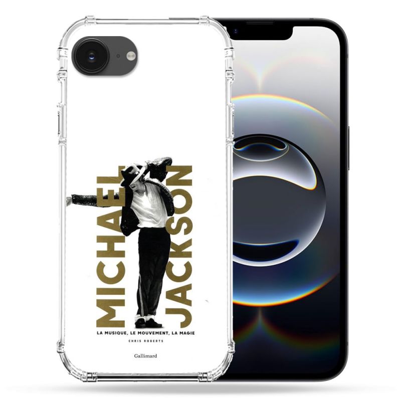 Coque Magnétique Compatible Magsafe Pour Iphone 16e Michael Jackson Blanc
