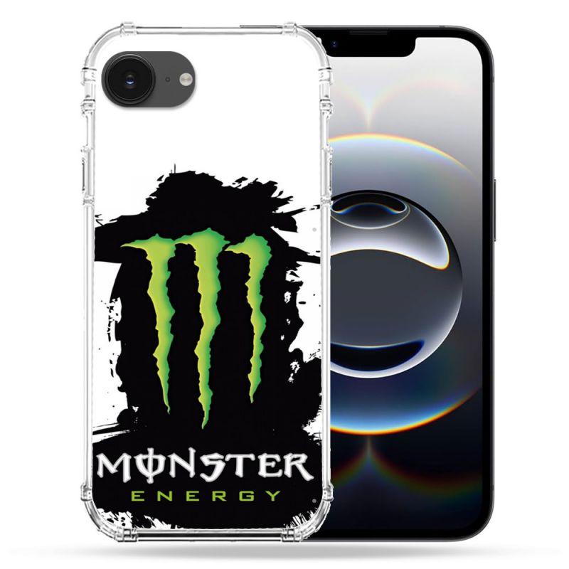 Coque Magnétique Compatible Magsafe Pour Iphone 16e Monster Energy Tache