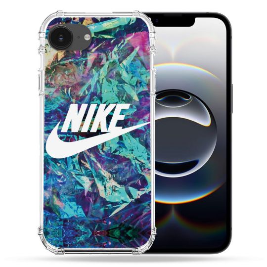 Coque Magnétique Compatible Magsafe Pour Iphone 16e Nike Turquoise