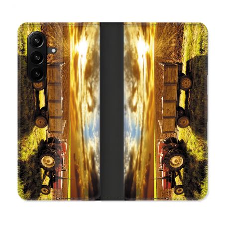 Housse Cuir Portefeuille Pour Samsung Galaxy A57 5G Agriculture Tracteur Color