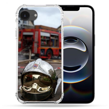 Coque Magnétique Compatible Magsafe Pour Iphone 16e Pompier Casque Camion