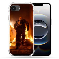 Coque Magnétique Compatible Magsafe Pour Iphone 16e Pompier Escalier