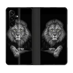Housse Cuir Portefeuille Pour Samsung Galaxy A57 5G Animal Lion Majestueux
