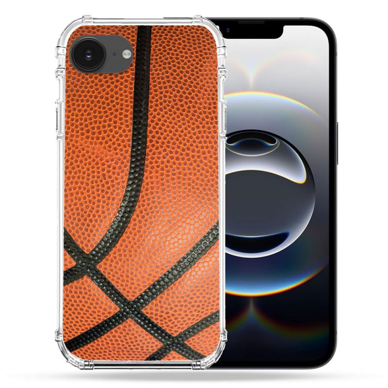 Coque Magnétique Compatible Magsafe Pour Iphone 16e Sport Ballon Basket