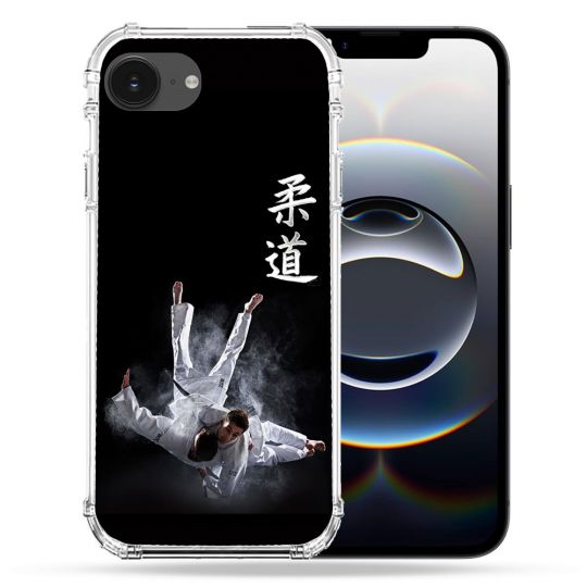 Coque Magnétique Compatible Magsafe Pour Iphone 16e Sport Judo Noir