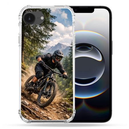 Coque Magnétique Compatible Magsafe Pour Iphone 16e Sport VTT Montagne