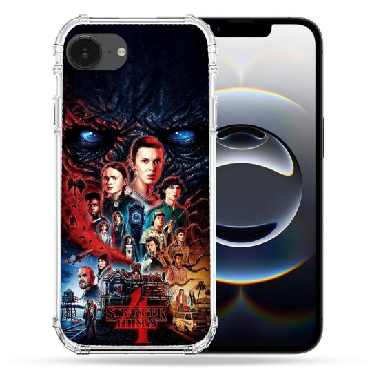 Coque Magnétique Compatible Magsafe Pour Iphone 16e Stranger Things Affiche 4