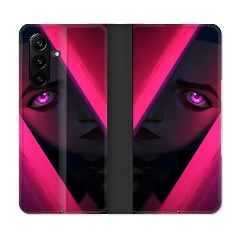 Housse Cuir Portefeuille Pour Samsung Galaxy A57 5G Arcane Jinx Rose