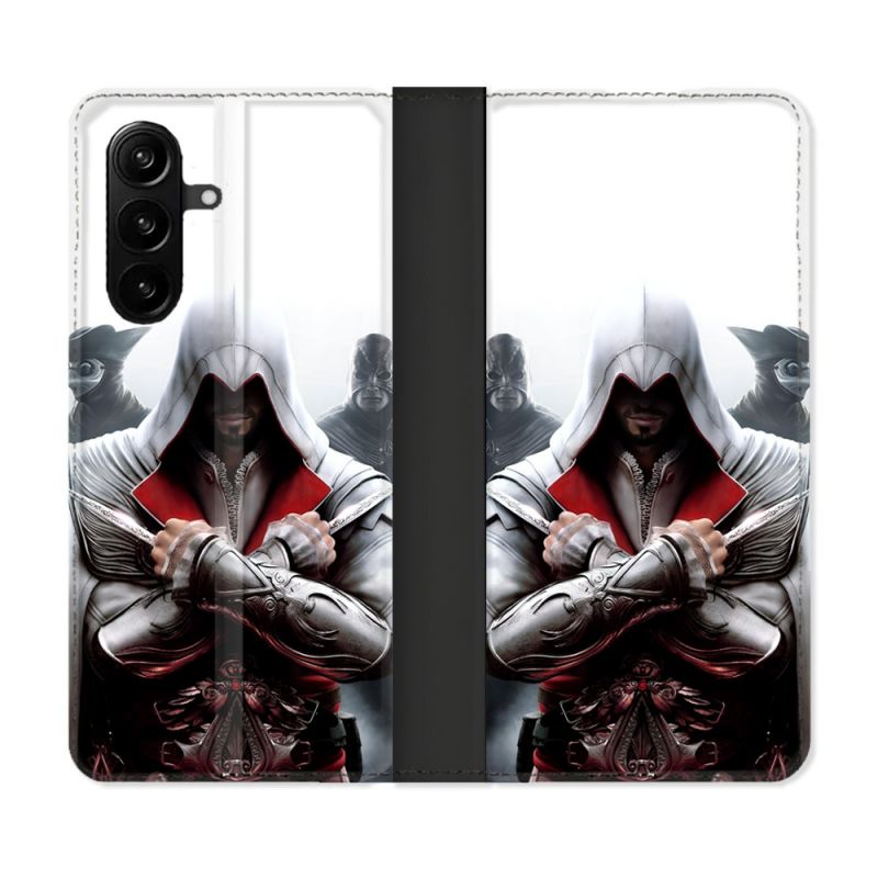 Housse Cuir Portefeuille Pour Samsung Galaxy A57 5G Assassin Creed Mask