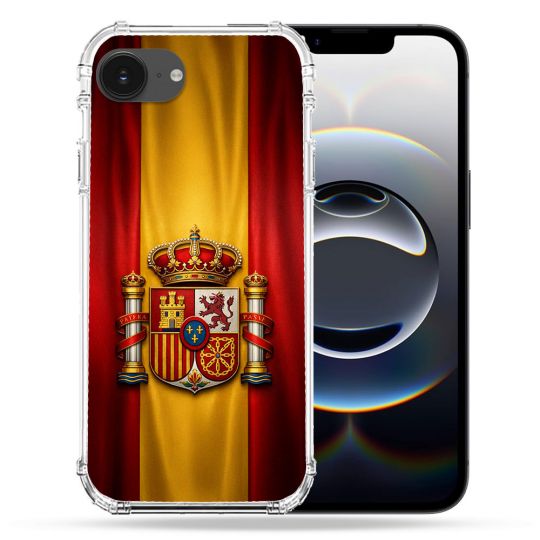 Coque Magnétique Compatible Magsafe Pour Iphone 16e Voyage Drapeau Espagne