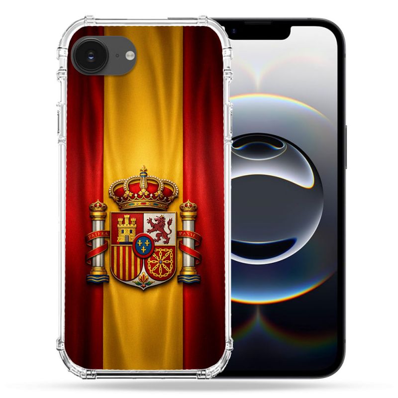 Coque Magnétique Compatible Magsafe Pour Iphone 16e Voyage Drapeau Espagne