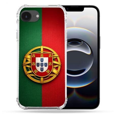 Coque Magnétique Compatible Magsafe Pour Iphone 16e Voyage Drapeau Portugal