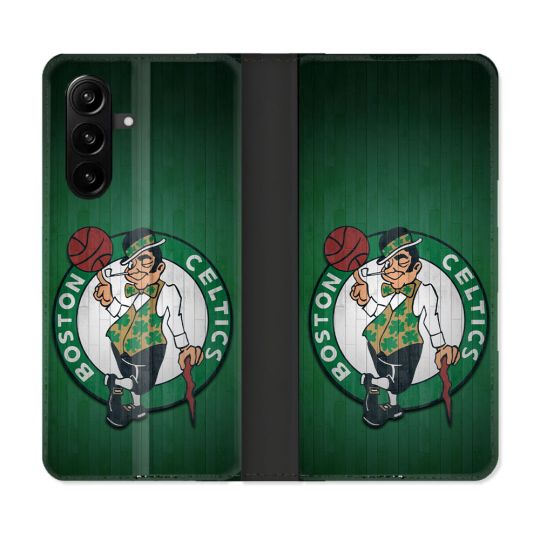 Housse Cuir Portefeuille Pour Samsung Galaxy A57 5G Basket Boston Celtics