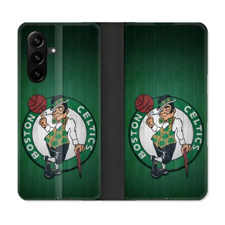 Housse Cuir Portefeuille Pour Samsung Galaxy A57 5G Basket Boston Celtics