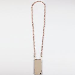 Coque Pour Iphone 16e avec Lanière / Cordon Chaine suspendue Rose