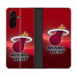 Housse Cuir Portefeuille Pour Samsung Galaxy A57 5G Basket Miami Heat