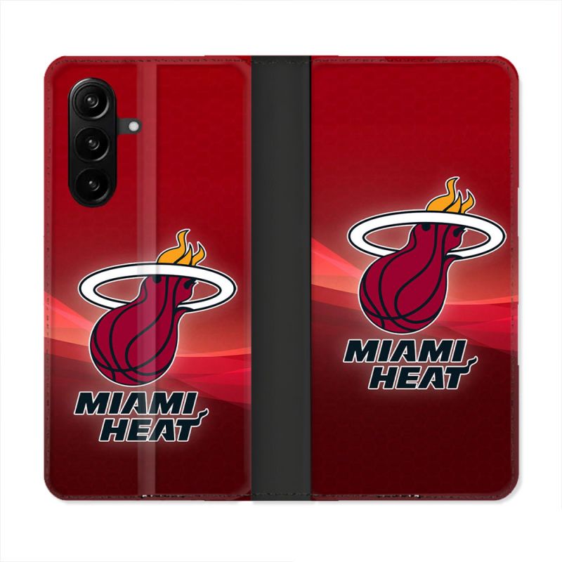 Housse Cuir Portefeuille Pour Samsung Galaxy A57 5G Basket Miami Heat