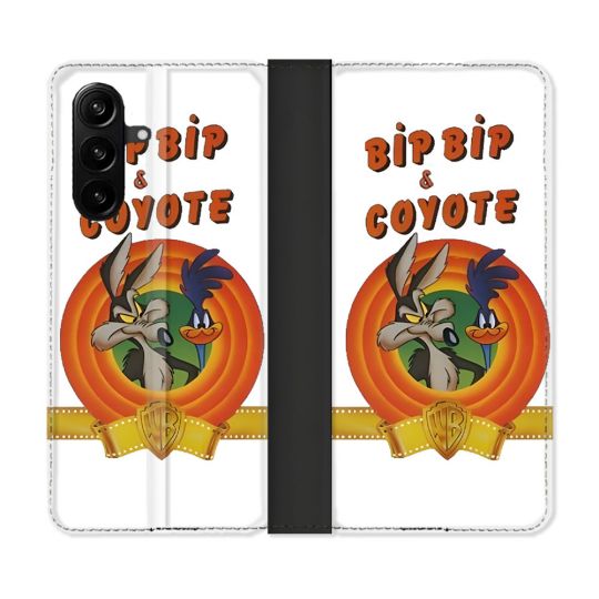 Housse Cuir Portefeuille Pour Samsung Galaxy A57 5G Bip Bip Coyote