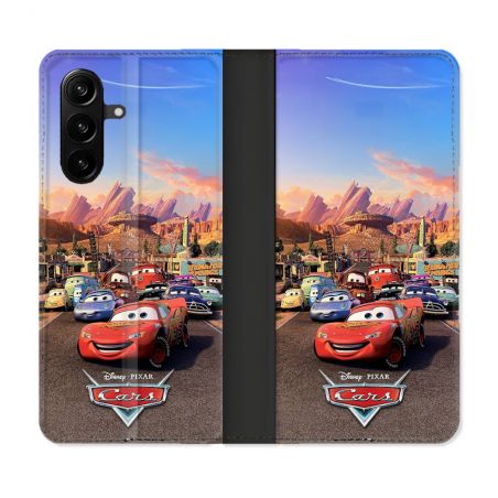 Housse Cuir Portefeuille Pour Samsung Galaxy A57 5G Cars Affiche