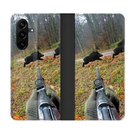 Housse Cuir Portefeuille Pour Samsung Galaxy A57 5G Chasse Vision Tir