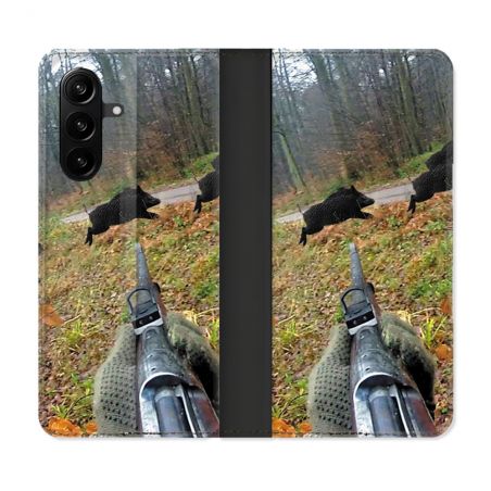 Housse Cuir Portefeuille Pour Samsung Galaxy A57 5G Chasse Vision Tir