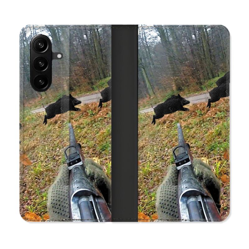 Housse Cuir Portefeuille Pour Samsung Galaxy A57 5G Chasse Vision Tir