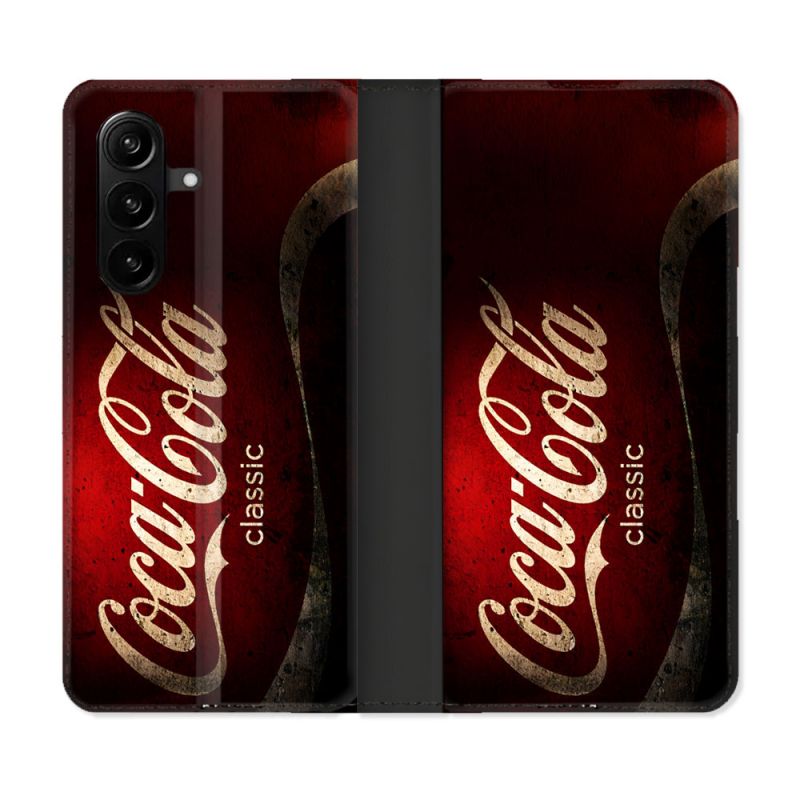 Housse Cuir Portefeuille Pour Samsung Galaxy A57 5G Coca Cola Classique