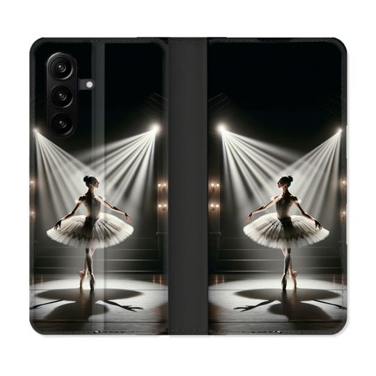 Housse Cuir Portefeuille Pour Samsung Galaxy A57 5G Danseuse Lumière