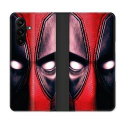Housse Cuir Portefeuille Pour Samsung Galaxy A57 5G Deadpool Yeux