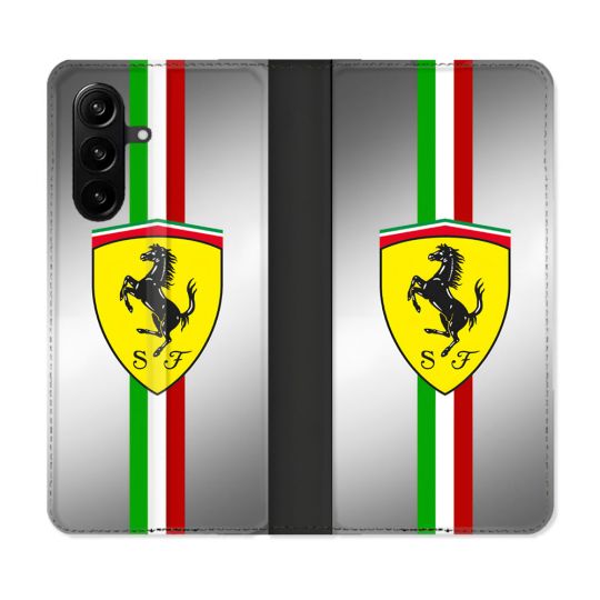 Housse Cuir Portefeuille Pour Samsung Galaxy A57 5G Ferrari Ligne
