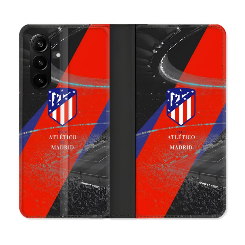 Housse Cuir Portefeuille Pour Samsung Galaxy A57 5G Foot Athletico Madrid