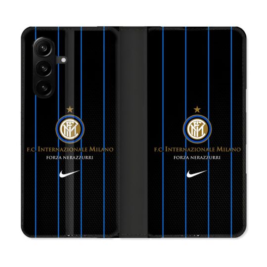 Housse Cuir Portefeuille Pour Samsung Galaxy A57 5G Foot Inter Milan