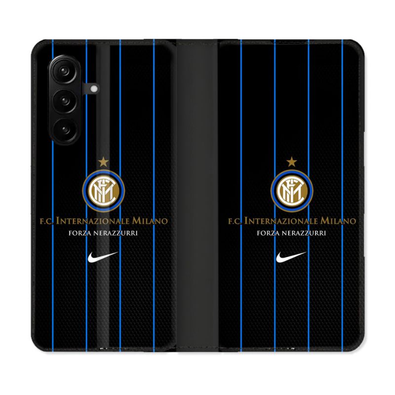 Housse Cuir Portefeuille Pour Samsung Galaxy A57 5G Foot Inter Milan