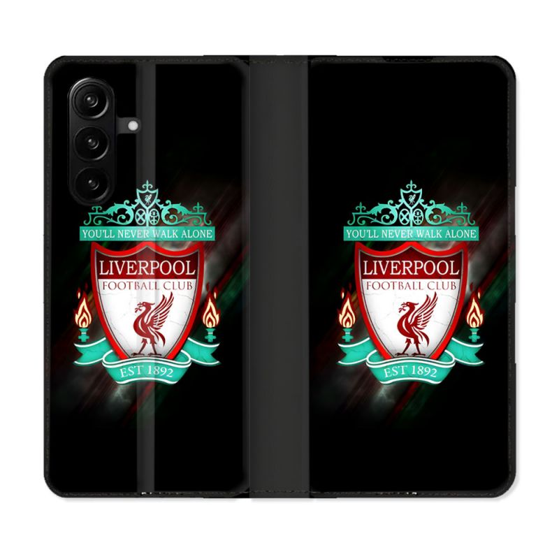 Housse Cuir Portefeuille Pour Samsung Galaxy A57 5G Foot Liverpool