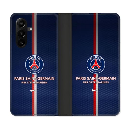 Housse Cuir Portefeuille Pour Samsung Galaxy A57 5G Foot PSG Fier