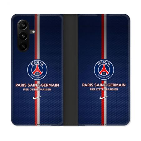 Housse Cuir Portefeuille Pour Samsung Galaxy A57 5G Foot PSG Fier