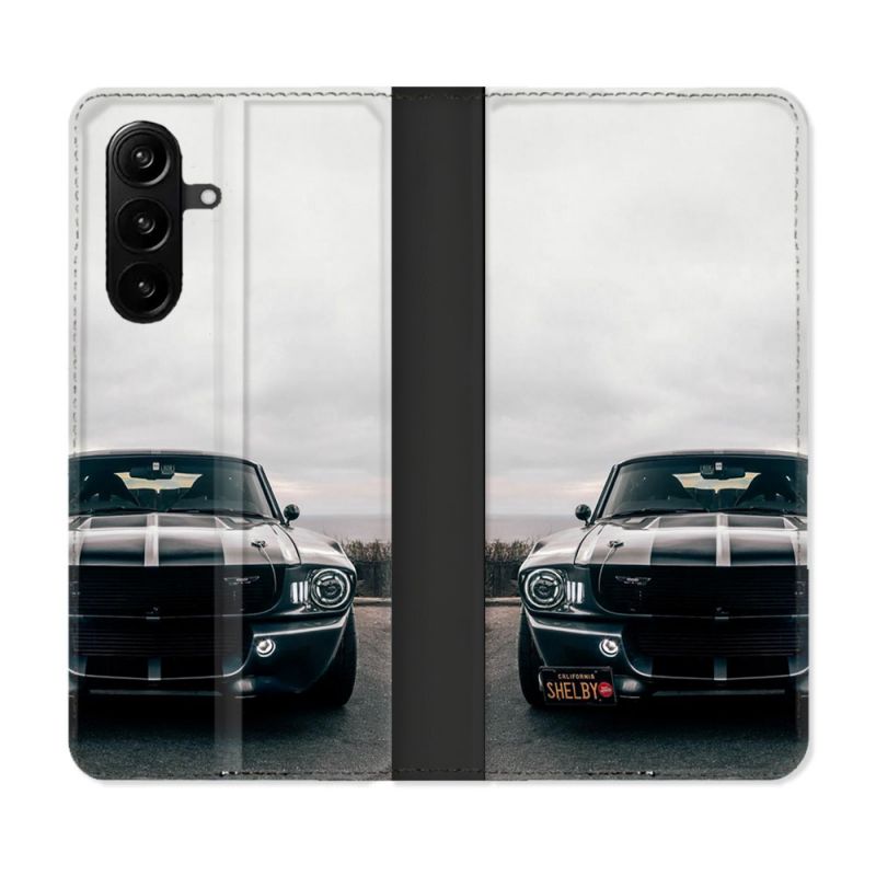 Housse Cuir Portefeuille Pour Samsung Galaxy A57 5G Ford Mustang GT500 Vintage