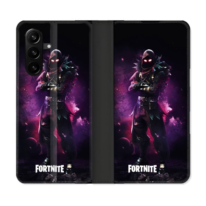 Housse Cuir Portefeuille Pour Samsung Galaxy A57 5G Fortnite Raven