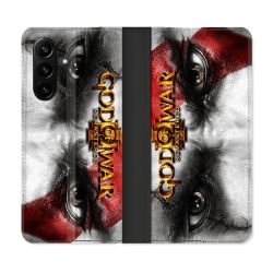 Housse Cuir Portefeuille Pour Samsung Galaxy A57 5G God Of War GOW