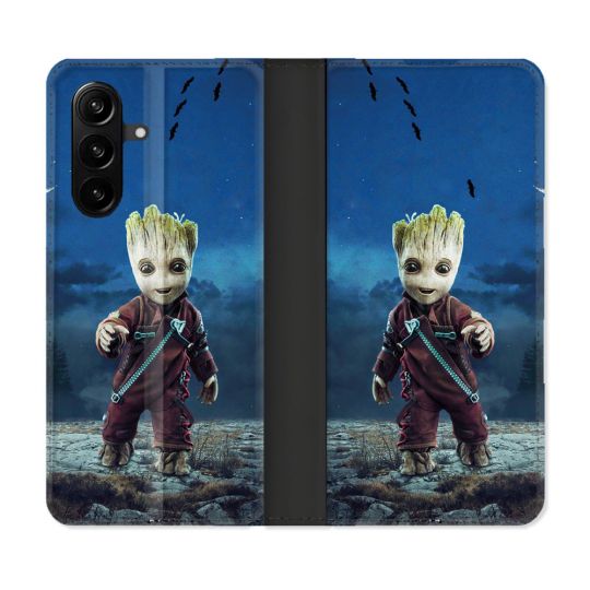 Housse Cuir Portefeuille Pour Samsung Galaxy A57 5G Groot Bleu