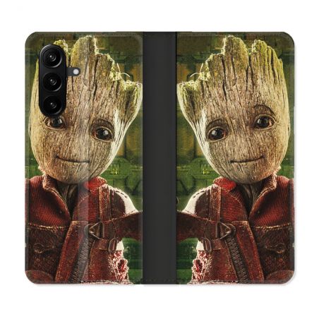 Housse Cuir Portefeuille Pour Samsung Galaxy A57 5G Groot Vert