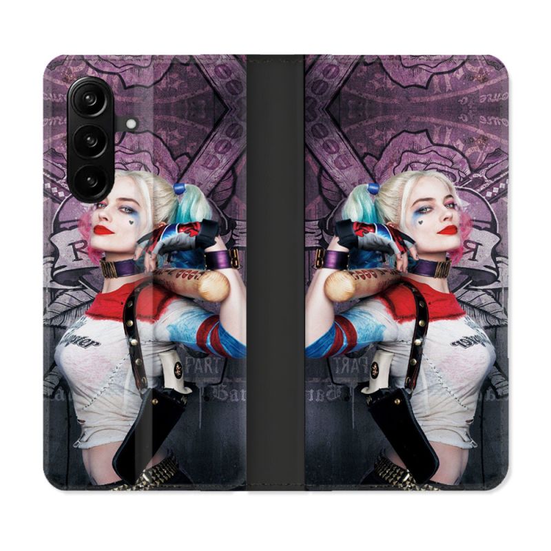 Housse Cuir Portefeuille Pour Samsung Galaxy A57 5G Harley Quinn Batte