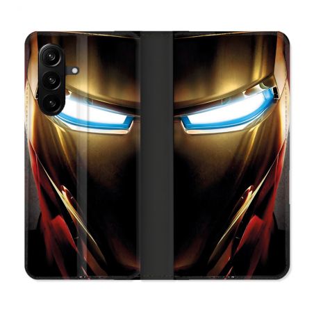Housse Cuir Portefeuille Pour Samsung Galaxy A57 5G Iron Man Casque