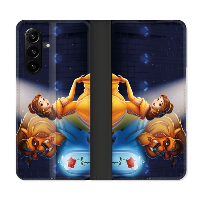 Housse Cuir Portefeuille Pour Samsung Galaxy A57 5G La Belle et La Bête