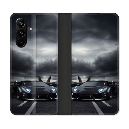 Housse Cuir Portefeuille Pour Samsung Galaxy A57 5G Lamborghini Avion