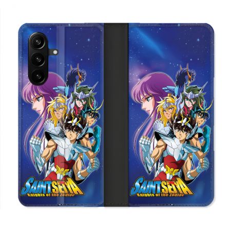 Housse Cuir Portefeuille Pour Samsung Galaxy A57 5G Les Chevaliers Du Zodiaque