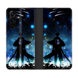 Housse Cuir Portefeuille Pour Samsung Galaxy A57 5G Manga Attaque Titans Levi